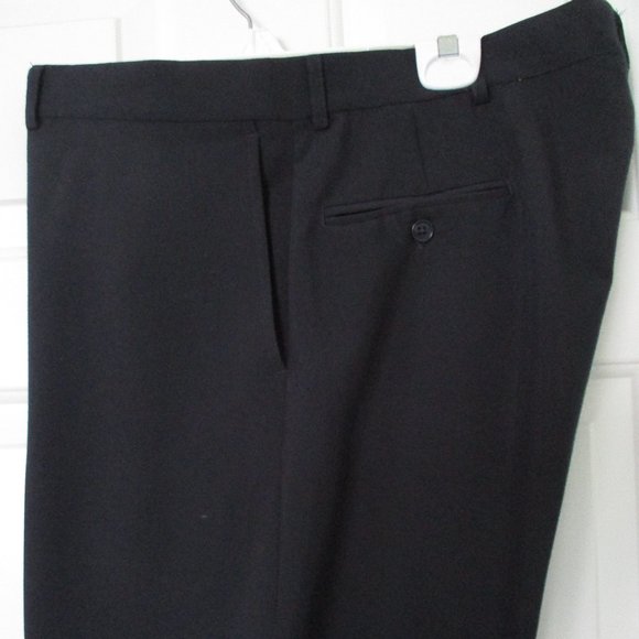 Haggar Pants Haggar Mens Flat Front Straight Leg Black Dress Pant